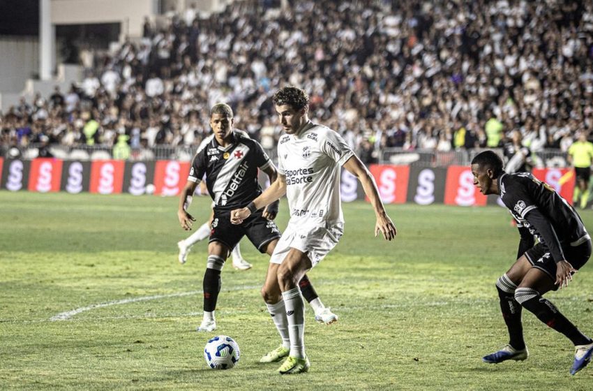  Com um a menos e gol aos 49, Ceará arranca empate com o Vasco em São Januário pela Série A