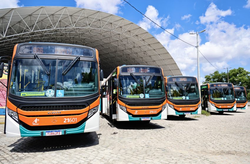  Fortaleza recebe novos ônibus que vão modernizar a frota; 120 veículos serão incorporados até o fim de 2026