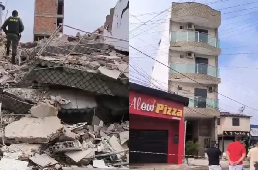  Hotel desaba em Tianguá e deixa ao menos uma pessoa morta